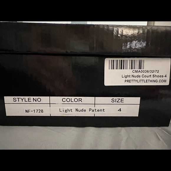 Pretty Little Thing light nude suede dress heels Sz UK 4 / US 6 - Picture 4 of 5